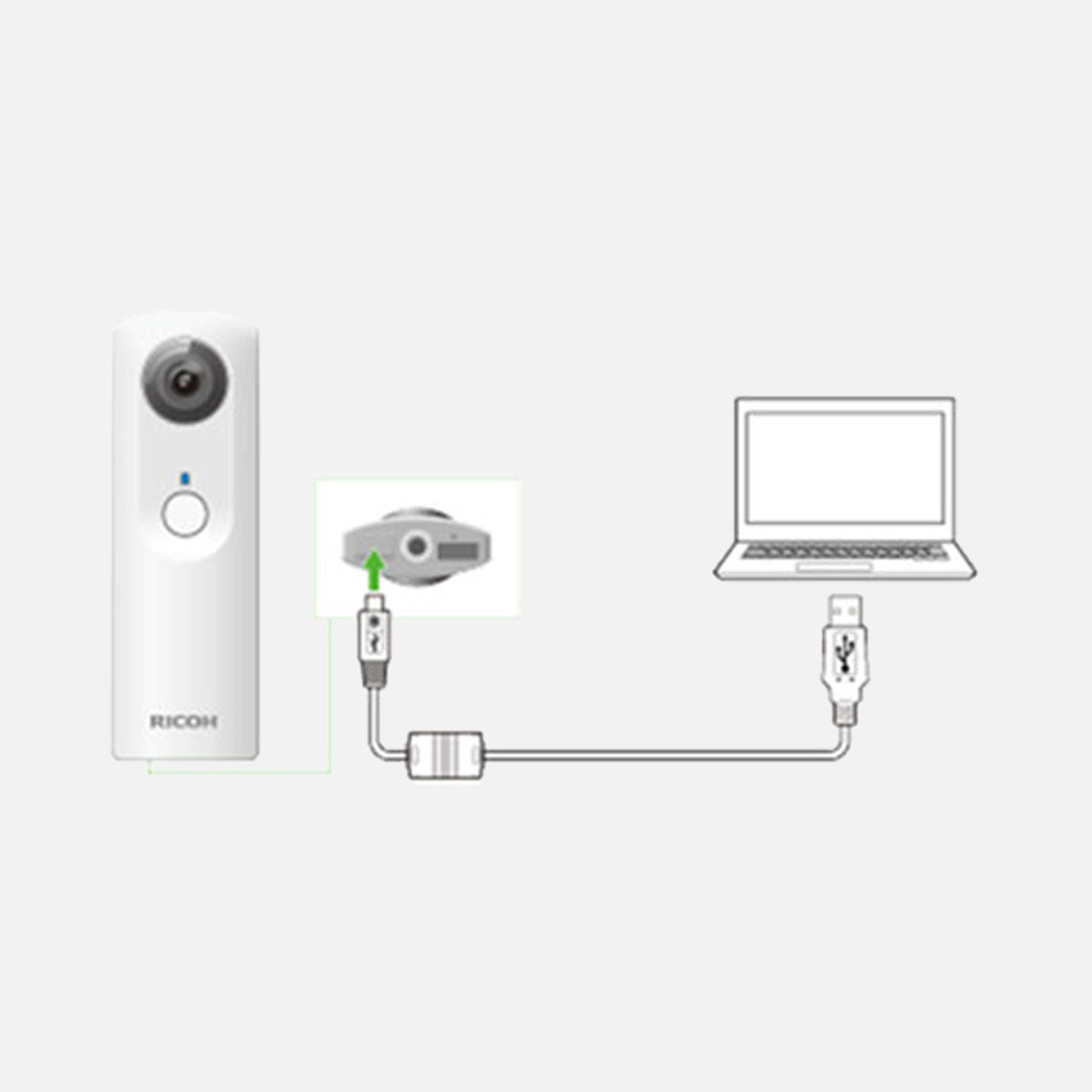 Ricoh Theta Camera 360° Accessories | Theta usb charging cable